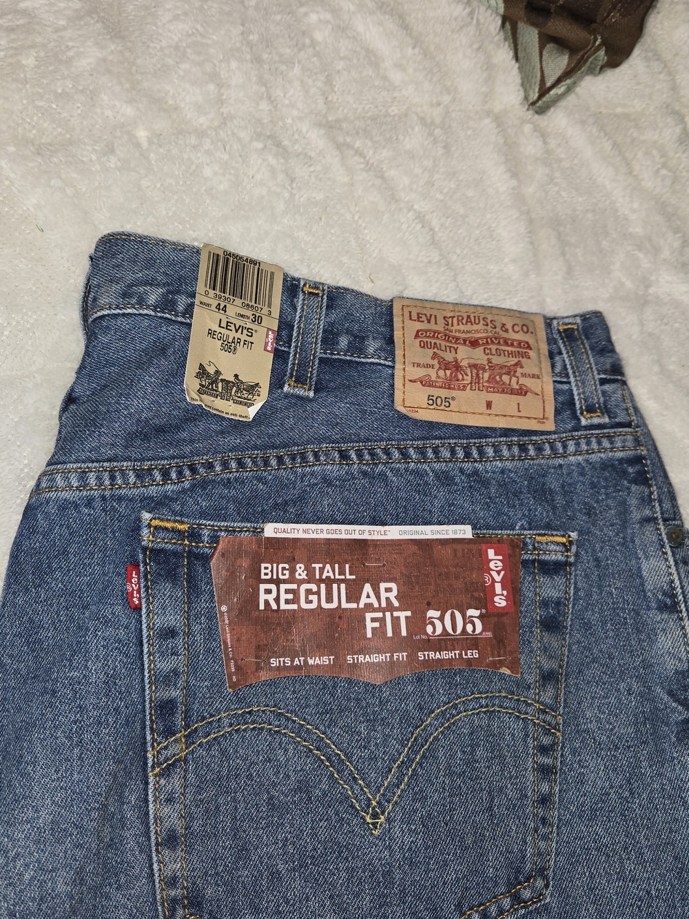 Levi's 505 Regular Fit Straight Leg Jeans - Blue